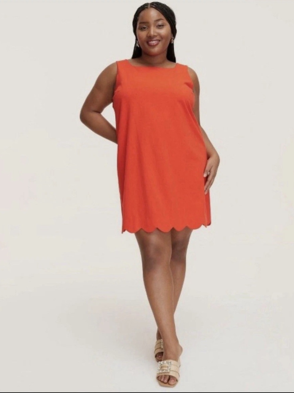 Kate Spade Women's Scalloped Mini Shift Dress - Red Size XS